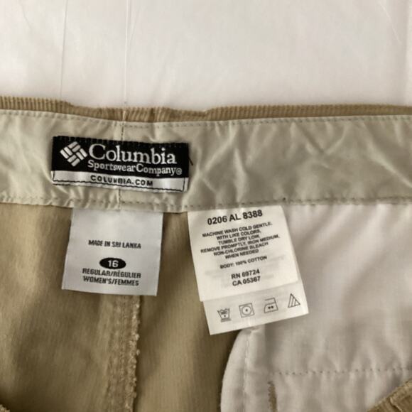 Columbia Pants Womens 16 Brown Corduroy Authentic Straight Outdoors Hiking NWT - Picture 4 of 8
